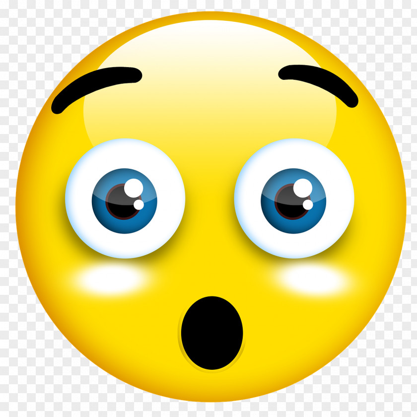 Comedy Surprised Smiley Face Background PNG