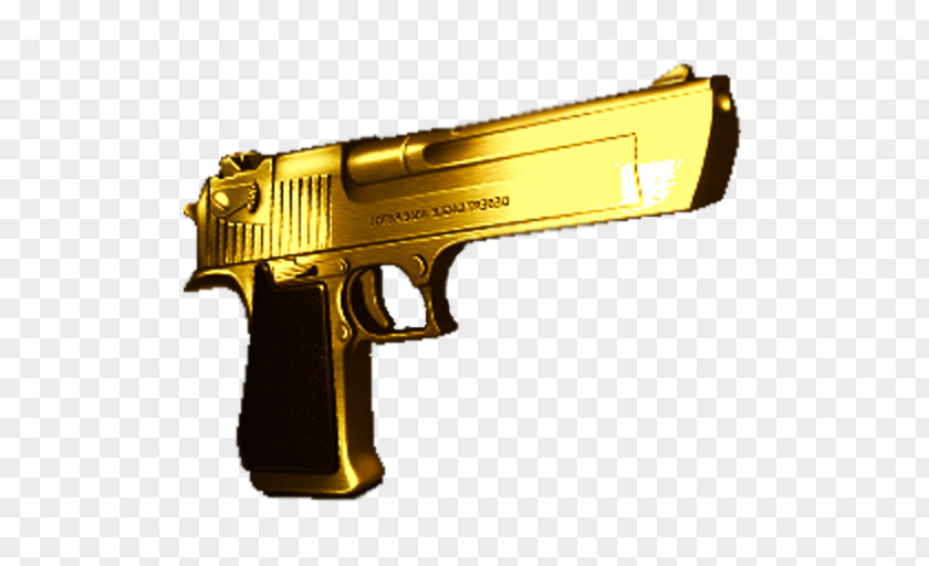 Gun Desert Eagle Gold IMI .50 Action Express Firearm PNG
