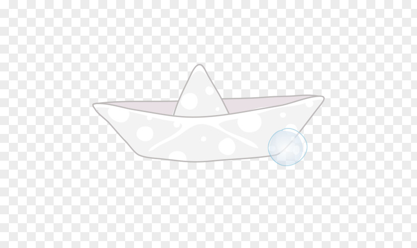 Hand Painted White Boat Angle PNG
