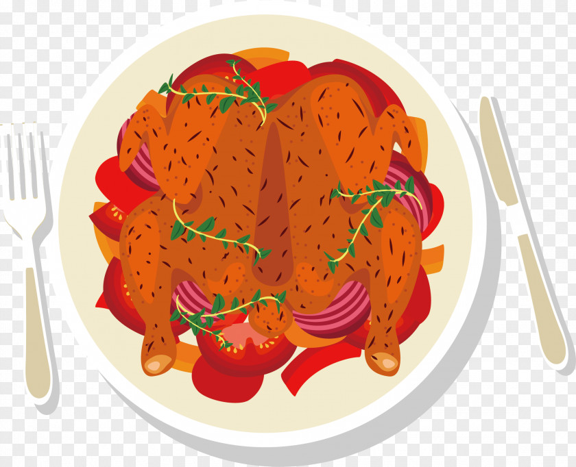Roast Chicken Vector Barbecue Drawing PNG