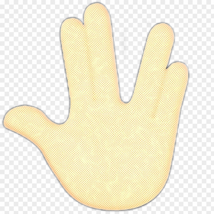 Thumb Gesture Yellow Hand Finger Personal Protective Equipment Glove PNG