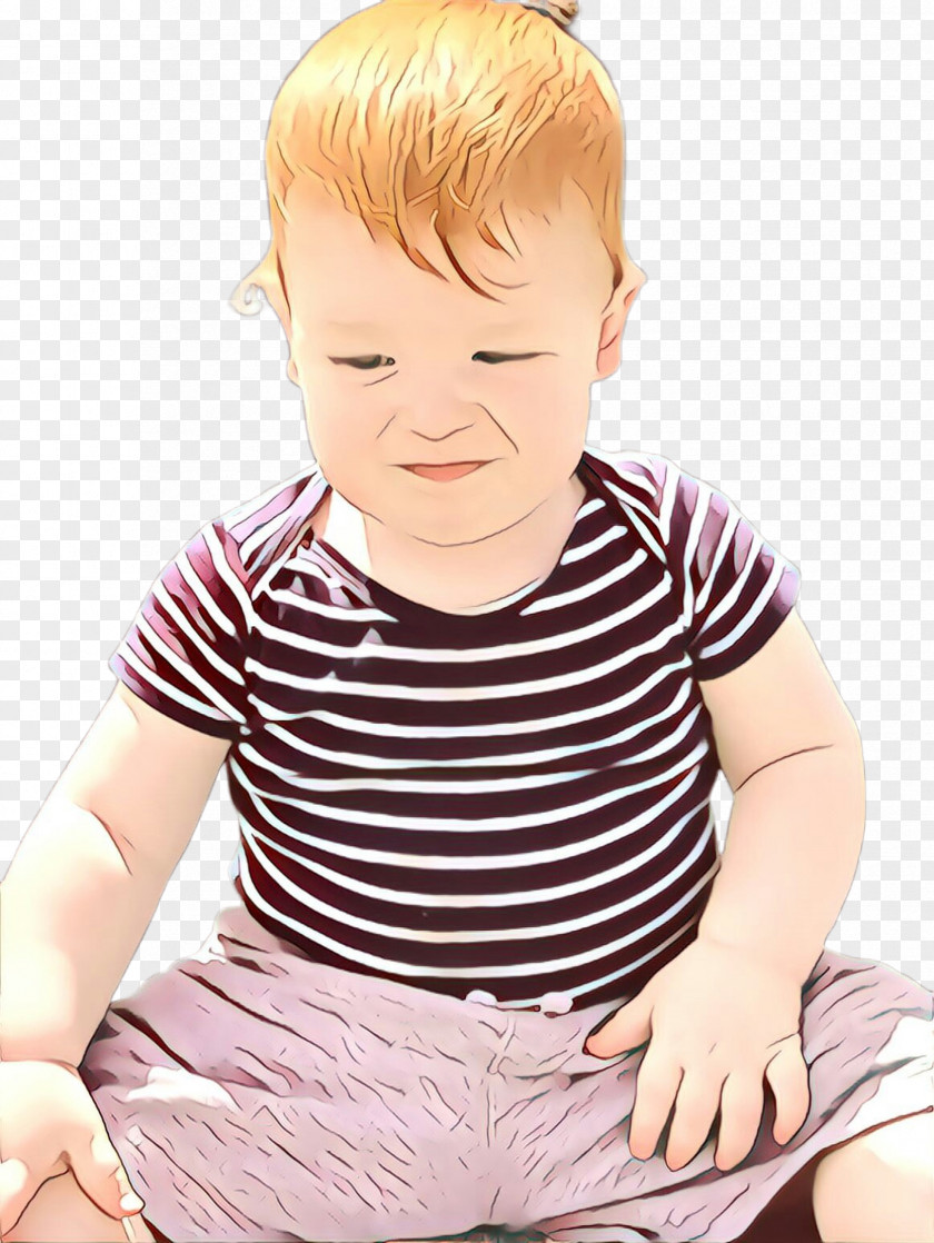 Tshirt Blond Child Cheek Toddler Head Nose PNG