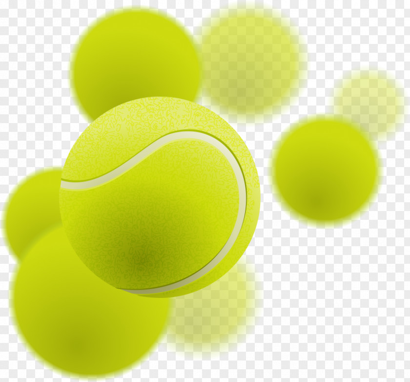 Vector Green Tennis Ball Circle PNG