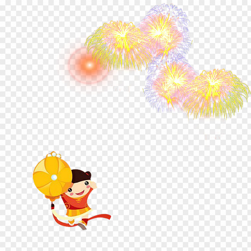Fireworks Creative Cartoon Animation Character PNG