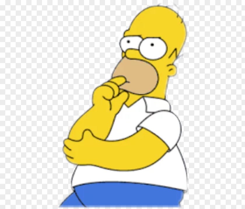 Homer Simpson Doughnuts Question Thought Coloring Book Author Game PNG