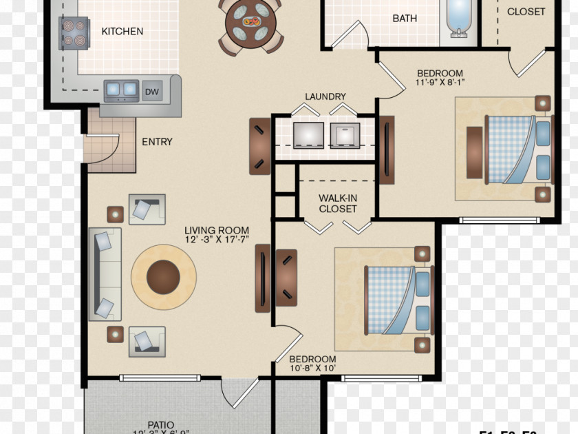 Los Angeles Floor Plan Cienega-Linda Apartments PNG