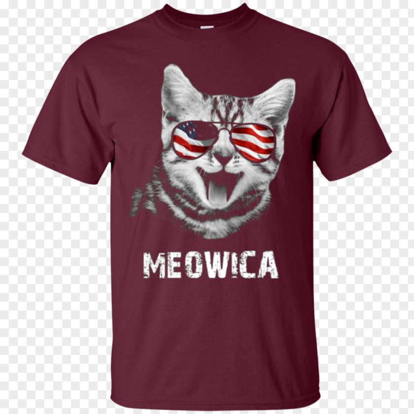 T-shirt Flag Of The United States Hoodie Cat PNG