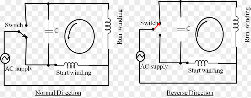 Xuandong Start Running Wiring Diagram Single-phase Electric Power Electrical Wires & Cable Motor Capacitor Circuit PNG