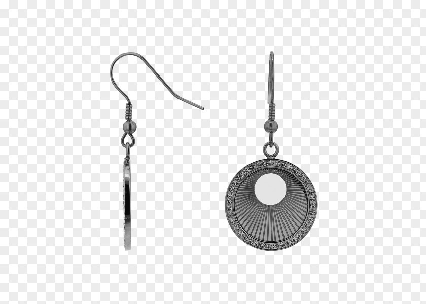 Croissant Earring Bijou Woman Silver PNG