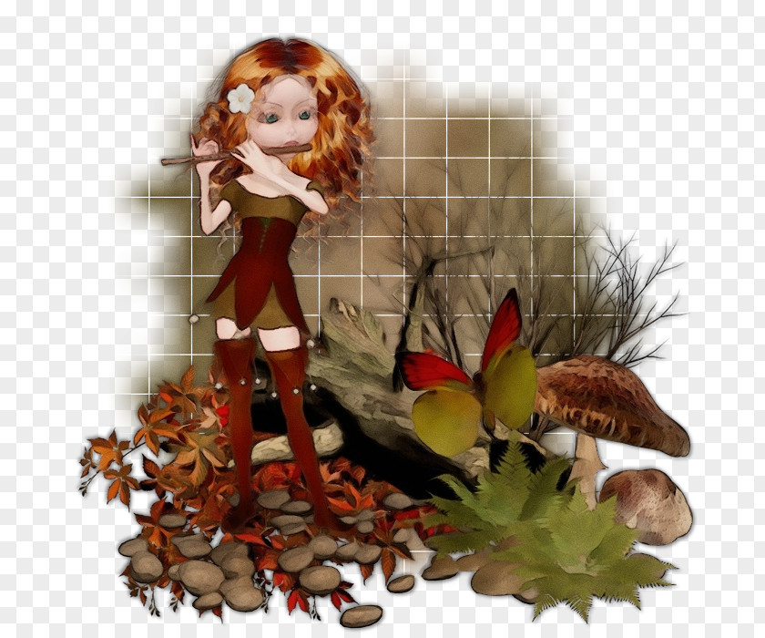 Figurine Fictional Character Leaf Autumn Plant PNG