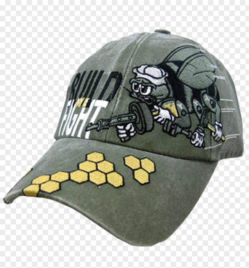 Green Hat Cap United States Navy Seabee PNG