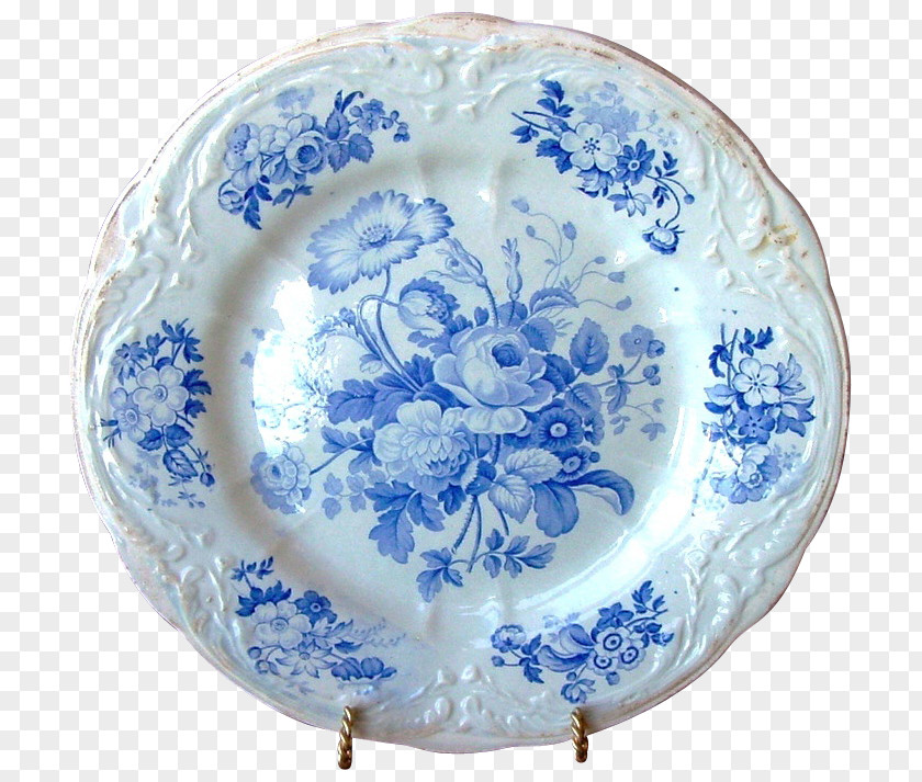 Plate Ceramic Blue And White Pottery Ironstone China Tableware PNG