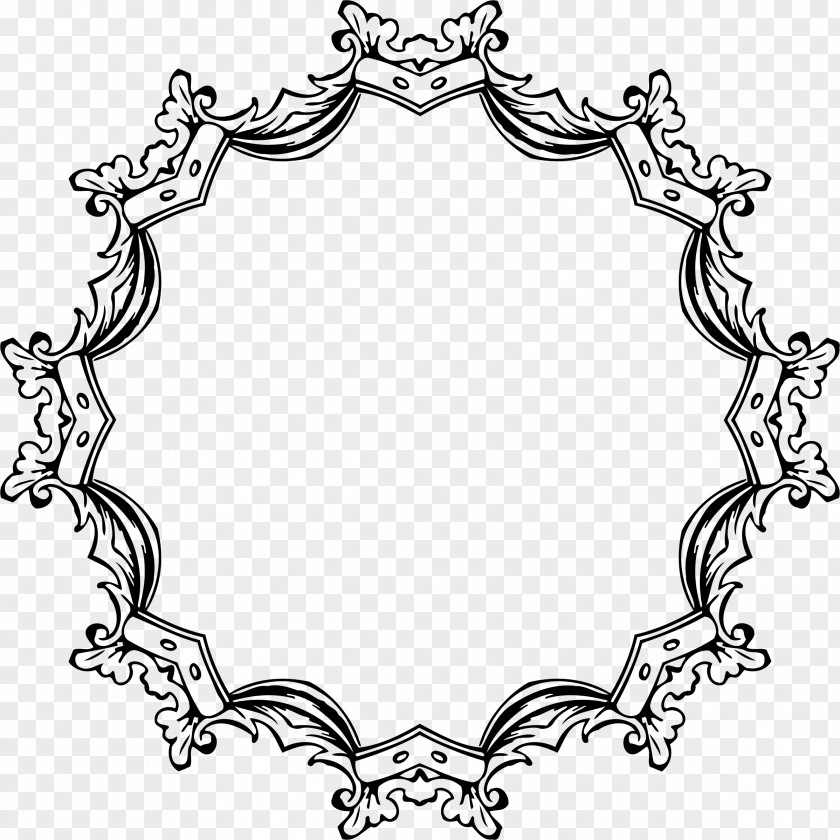White Frame Picture Frames Black And Ornament Clip Art PNG