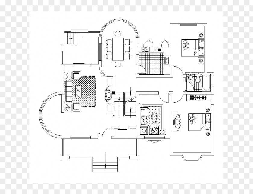 Cad Floor Plan Architecture Drawing PNG