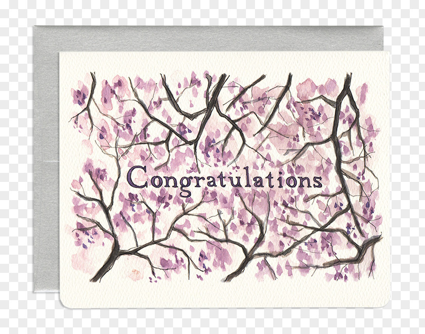 Cherry Blossom Spring Greeting & Note Cards PNG