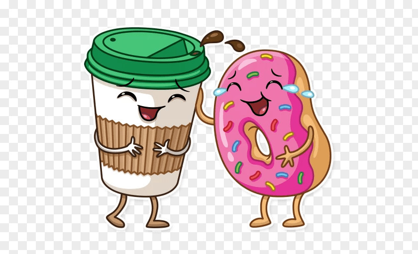 Coffee Donuts And Doughnuts Sticker Cafe PNG