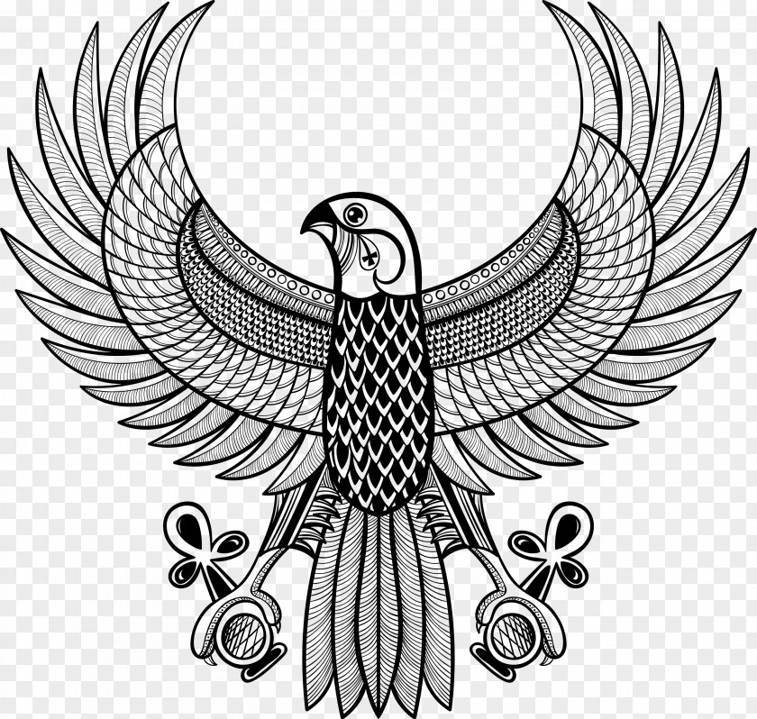 Decorative Bird Tattoo Ancient Egypt Symbol Eye Of Horus Ankh PNG