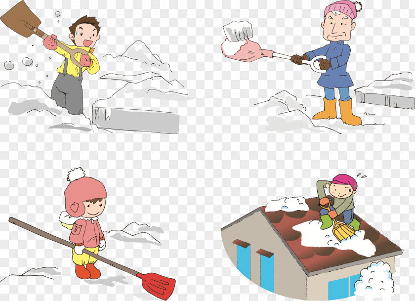 Shovel Snow Drawing Clip Art PNG