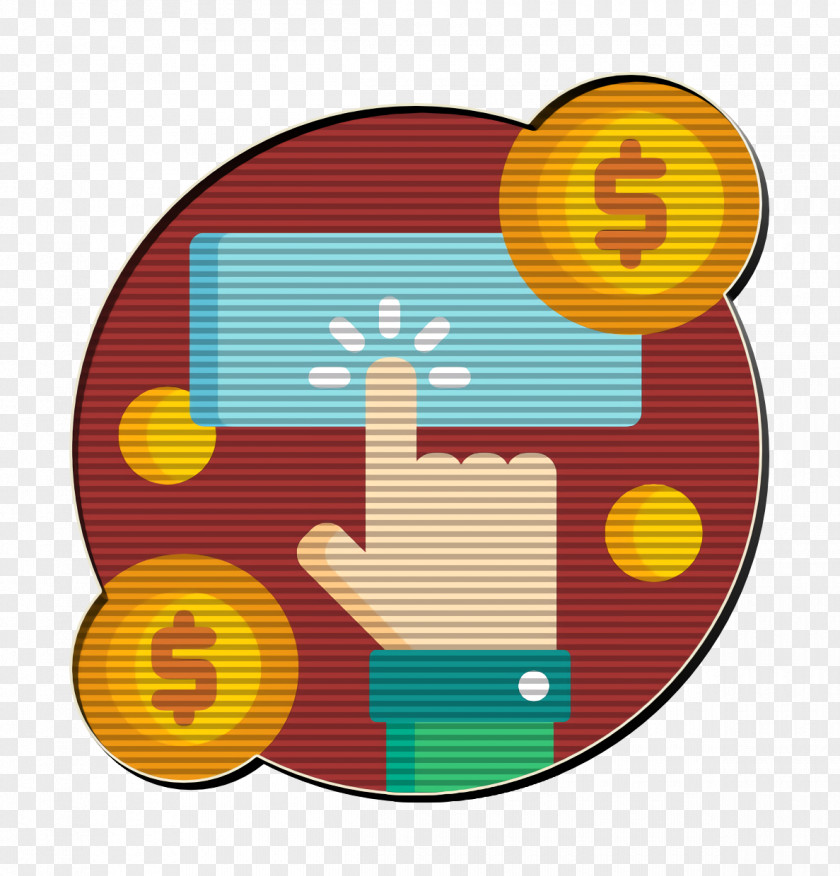 Symbol Yellow Pay Per Click Icon Marketing And Seo Money PNG