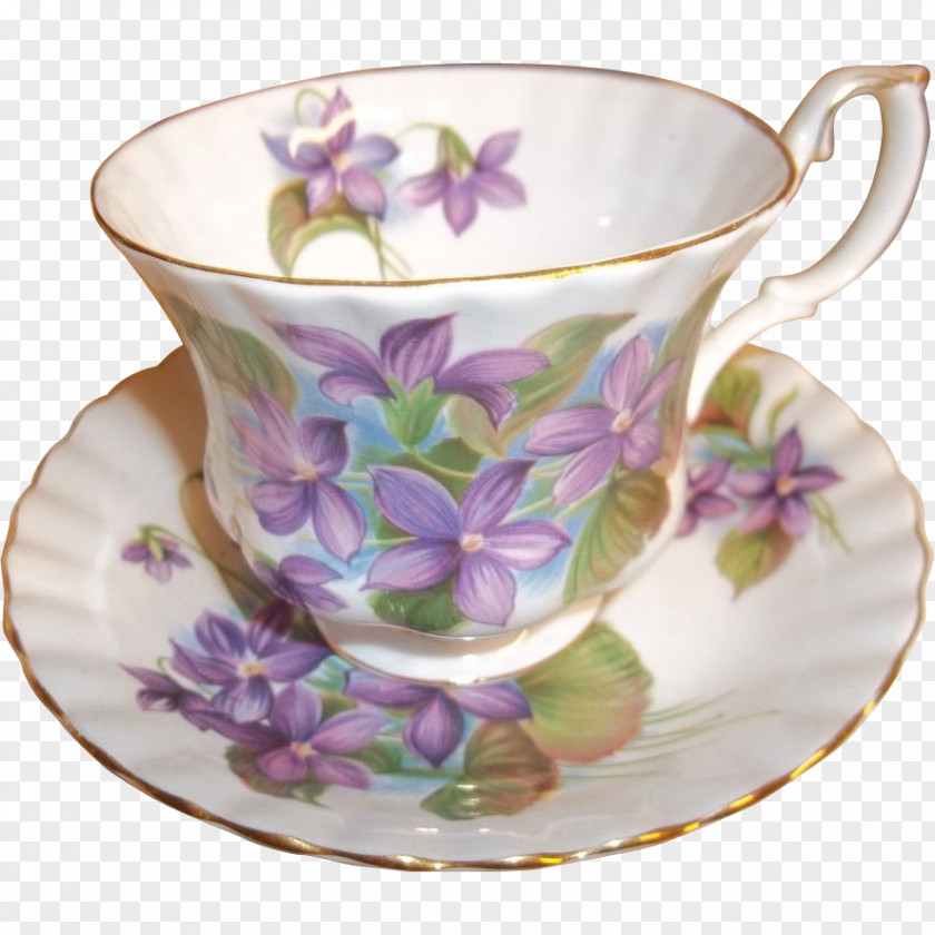Teacup Saucer Purple Tableware PNG