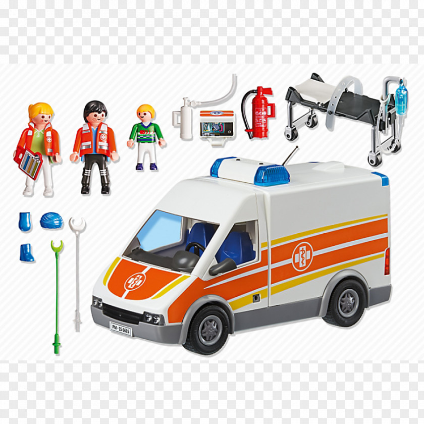 Toy PLAYMOBIL Ziekenwagen Met Licht En Geluid 6685 Ambulance With Lights And Sound PNG
