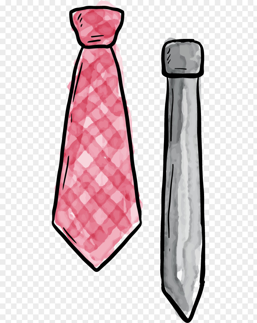 Vector Hand-painted Tie Necktie Euclidean PNG