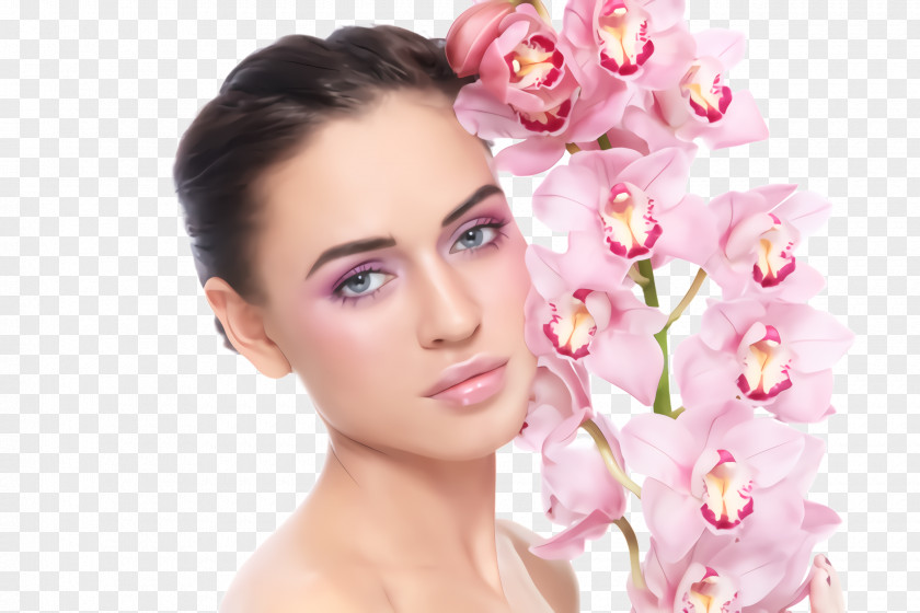 Cheek Hairstyle Face Hair Skin Pink Beauty PNG