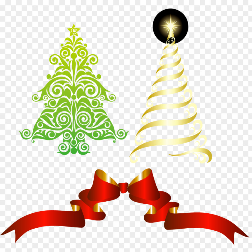 Christmas Tree Shoelace Knot Decoration PNG