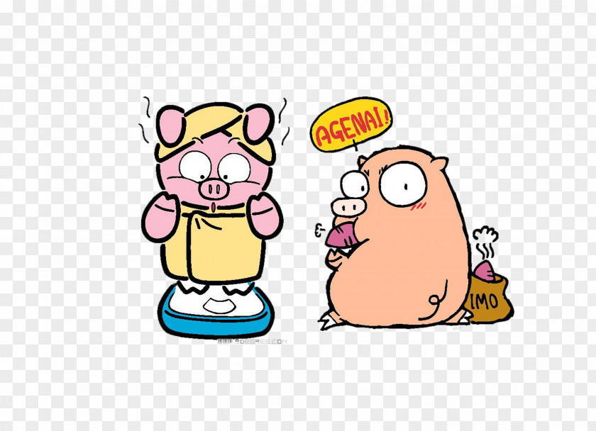 Cute Cartoon Pig Clip Art PNG