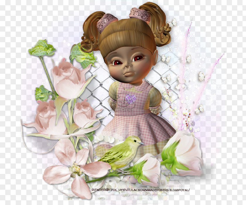 Fairy Illustration Doll Flower PNG