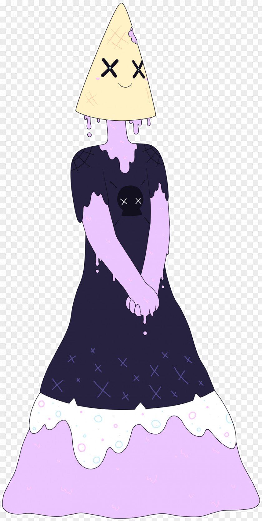 Liquorice Clip Art Illustration Character Purple Dress PNG