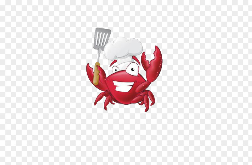 Small Red Crabs Crab Chef Cooking Illustration PNG