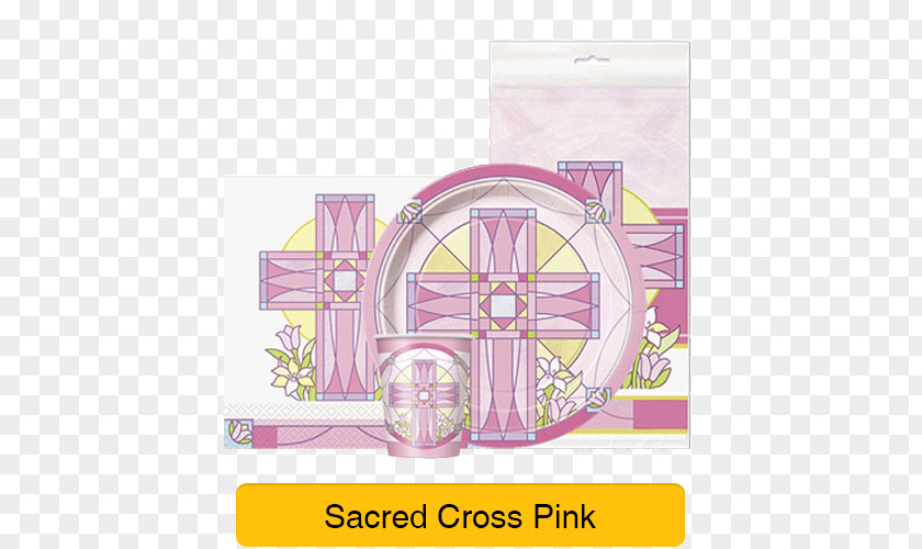 Cross Pink First Communion Eucharist Baptism Confirmation PNG