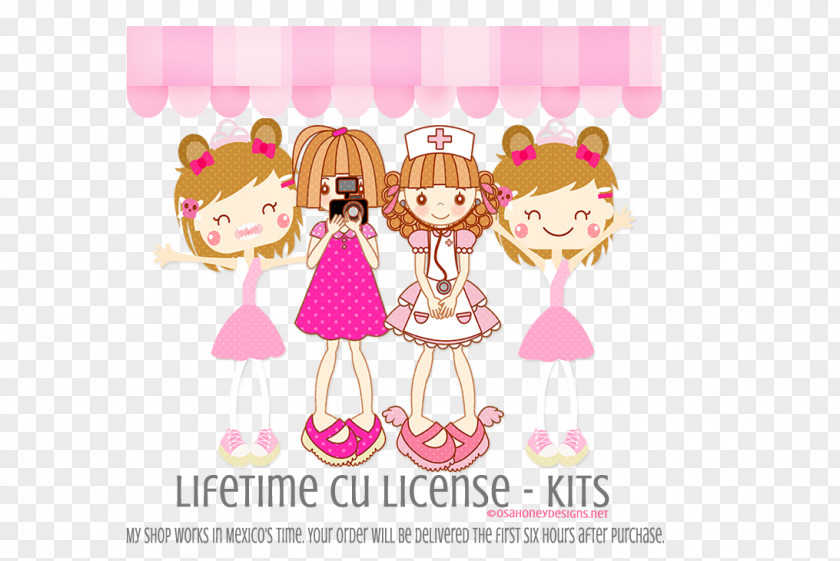 Doll Greeting & Note Cards Pink M Clip Art PNG