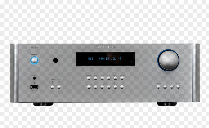 Rotel 240W 2.0-Ch. Amplifier Audio Power Integrated RA1572 PNG