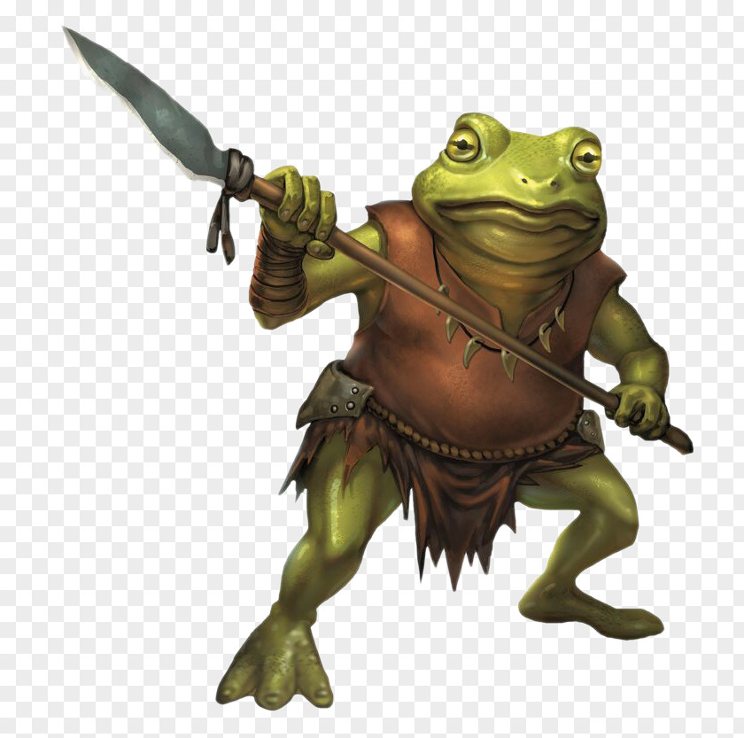 Frog Spear Warrior People Dungeons & Dragons Bullywug Humanoid Monster Manual Alignment PNG