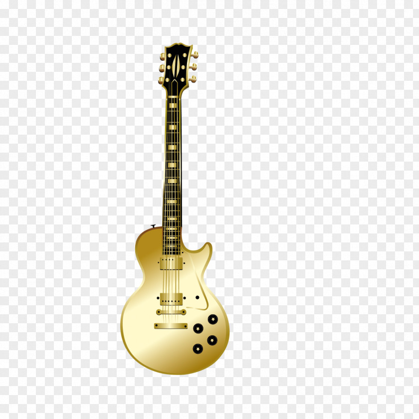 Golden Guitar Musical Instrument PNG