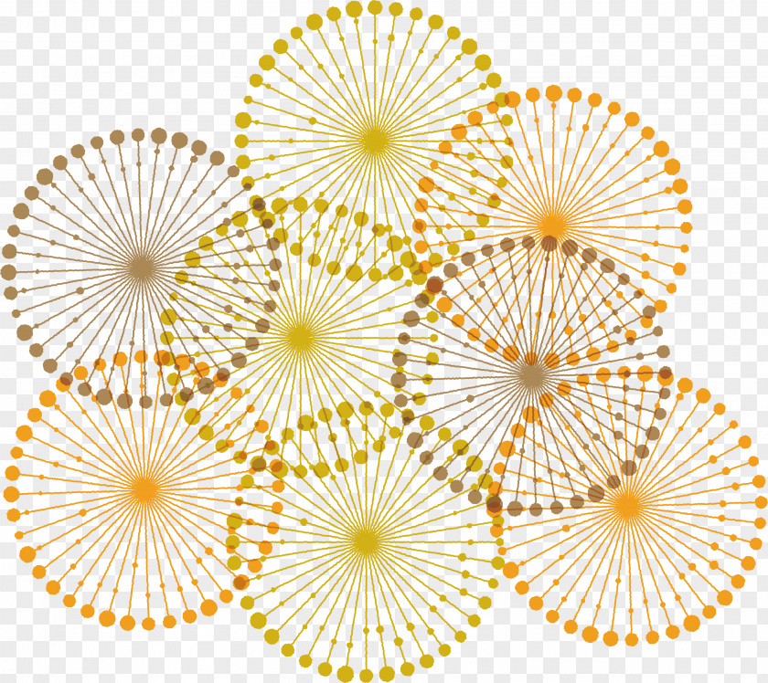 Orange Ray Pattern Euclidean Vector PNG