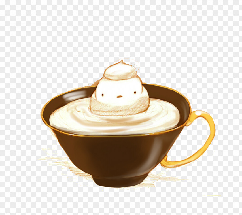 Coffee Cup Chicks Drawing Illustration PNG