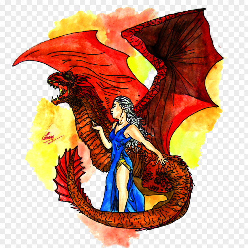 Daenerys Illustration Supernatural Legendary Creature Animated Cartoon PNG