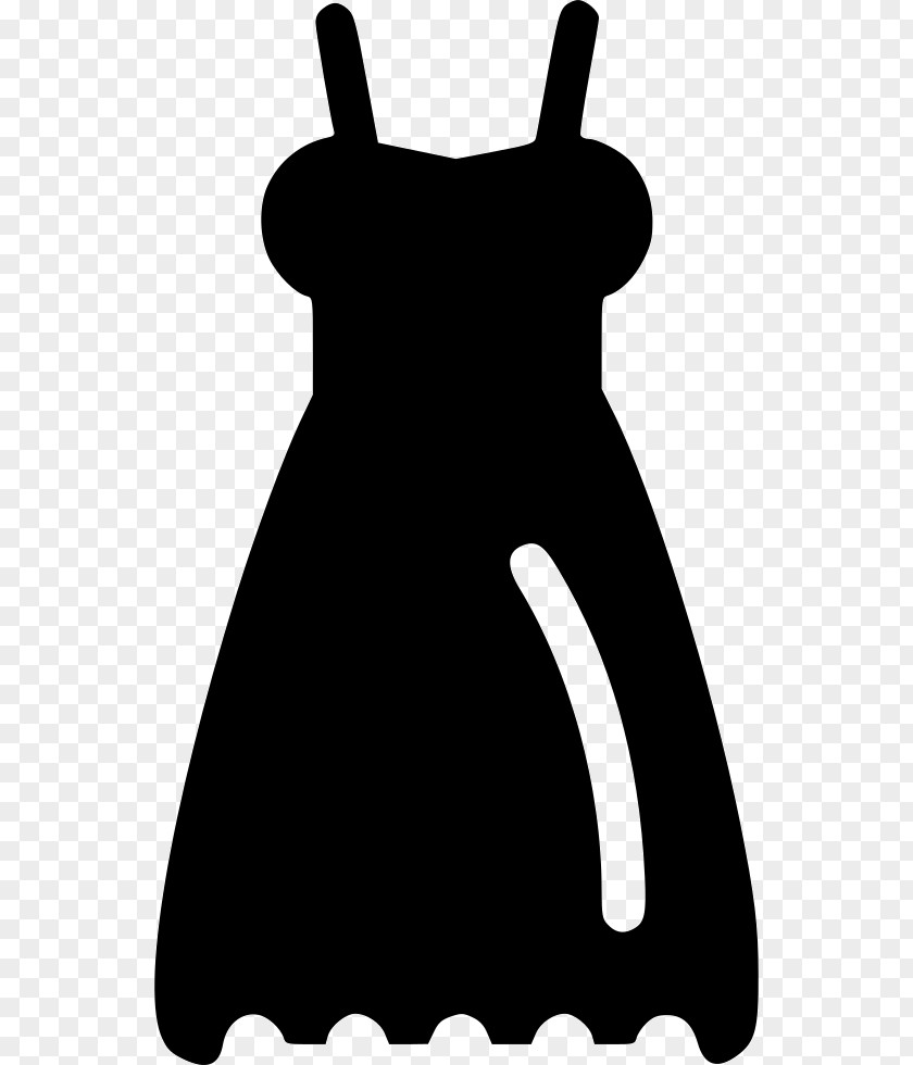 Dress Black Silhouette White Clip Art PNG