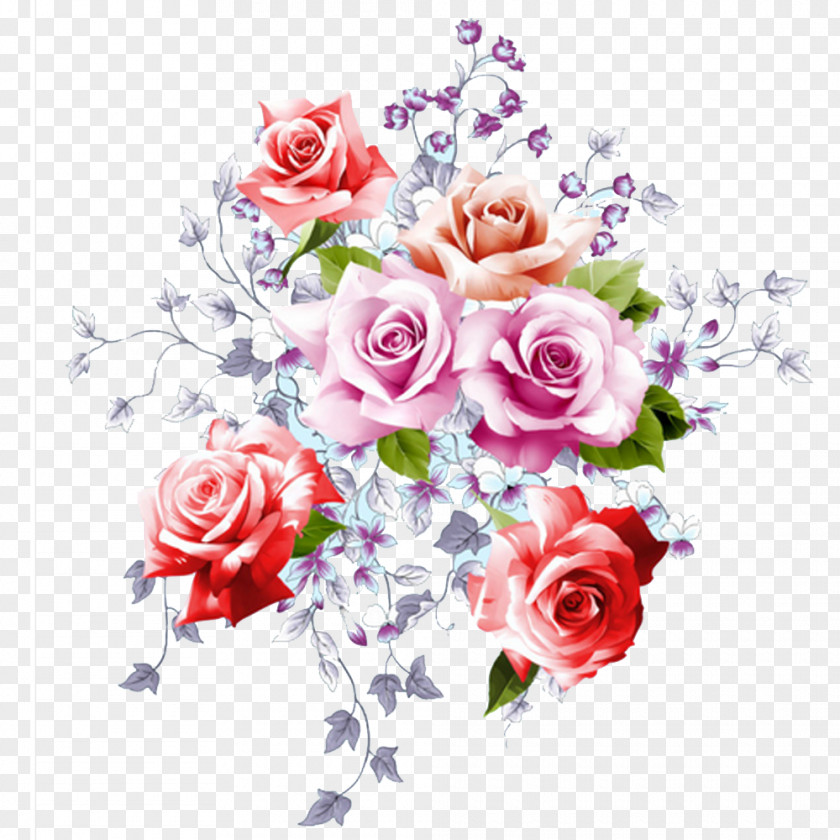 HD Cover Illustration Flower Watercolor PNG