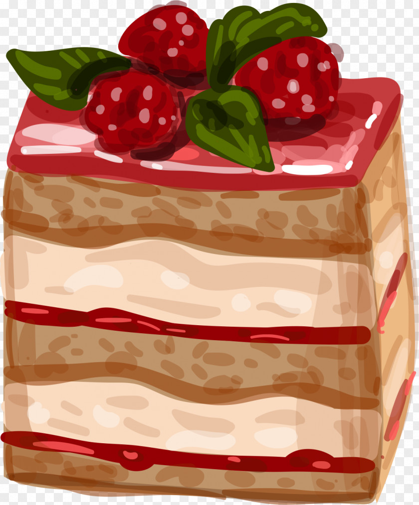 Strawberry Cake Dessert Cream Tart Petit Four Chocolate PNG