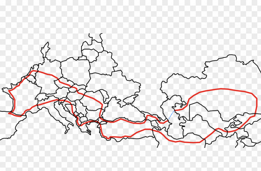 Map White Line Art Point Highway M04 PNG