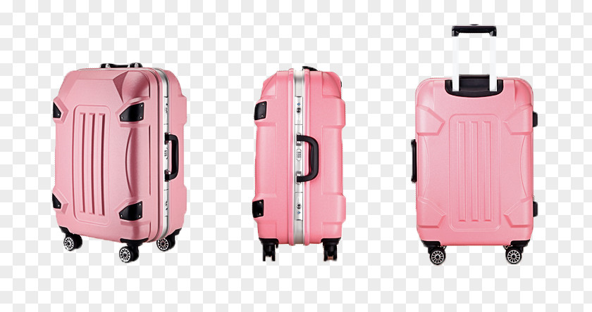 Pink Suitcase, Image Hand Luggage Suitcase Baggage Travel PNG