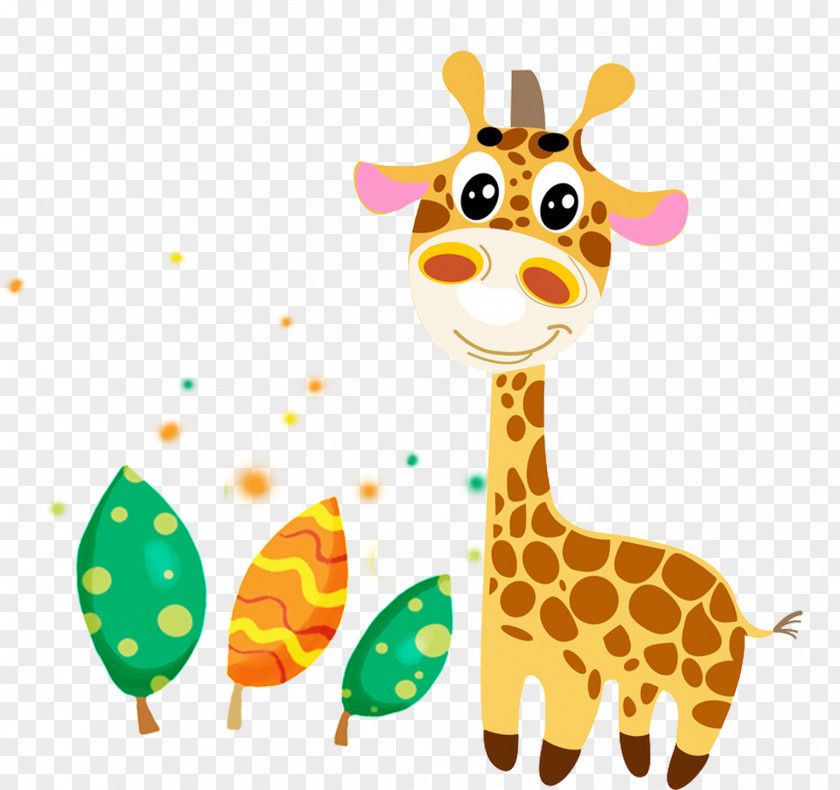 Cartoon Giraffe Wallpaper PNG
