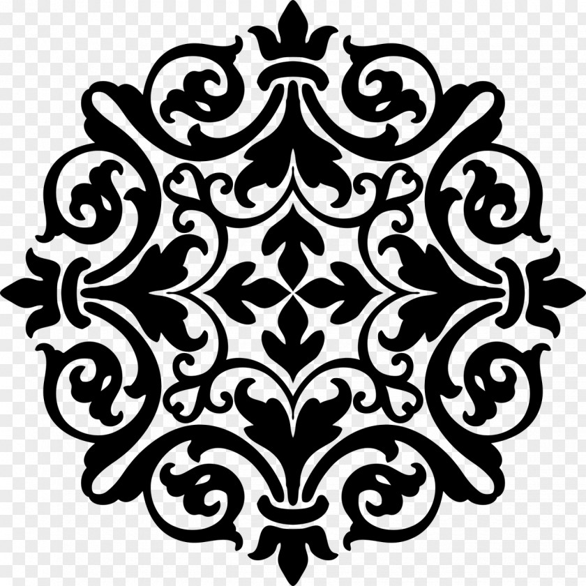 Lace Boarder Damask Ornament Clip Art PNG