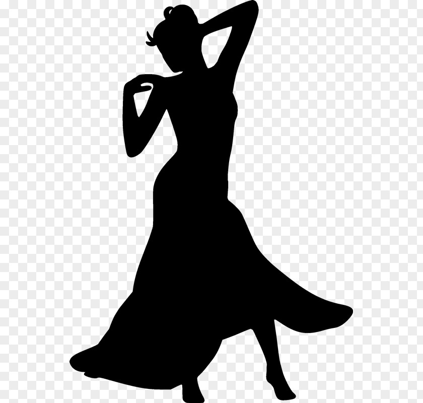 Silhouette Woman Dance Drawing PNG