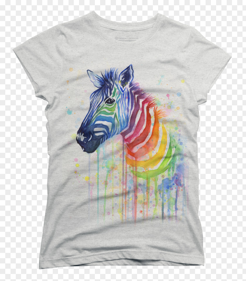 T-shirt Hoodie Zebra Canvas Painting PNG