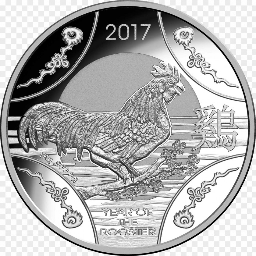 Year Of The Rooster Royal Australian Mint Proof Coinage Silver Coin PNG